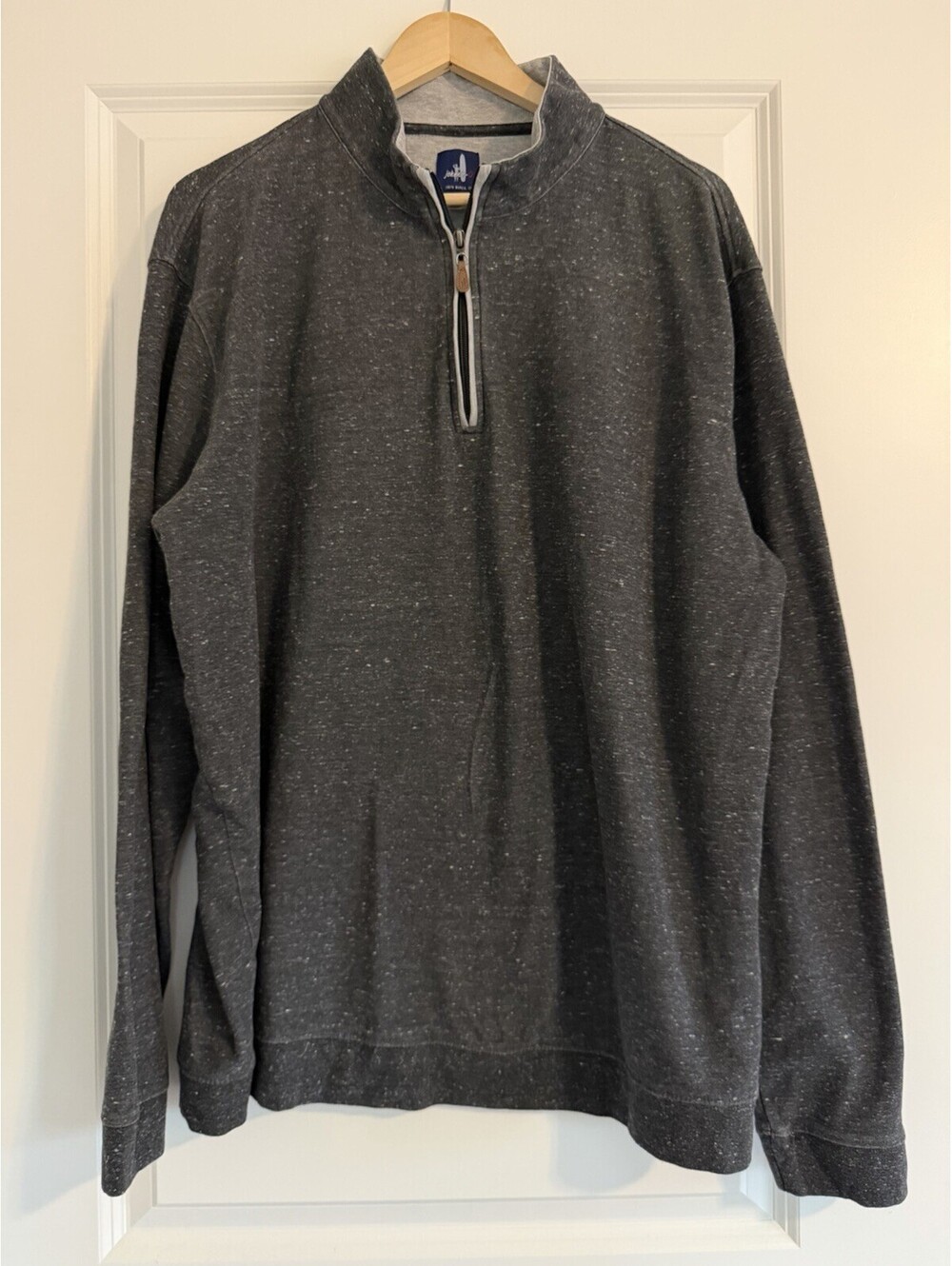 Johnnie-O Heather Grey Quarter-Zip Pullover Size 2XL Coastal Surf Inspired - Picture 2 of 7